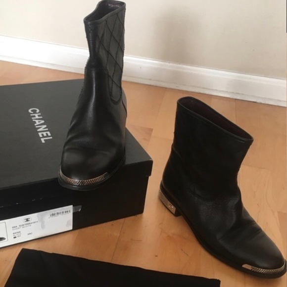 Chanel Short Quilted Ankle Boots - Picture 7 of 8